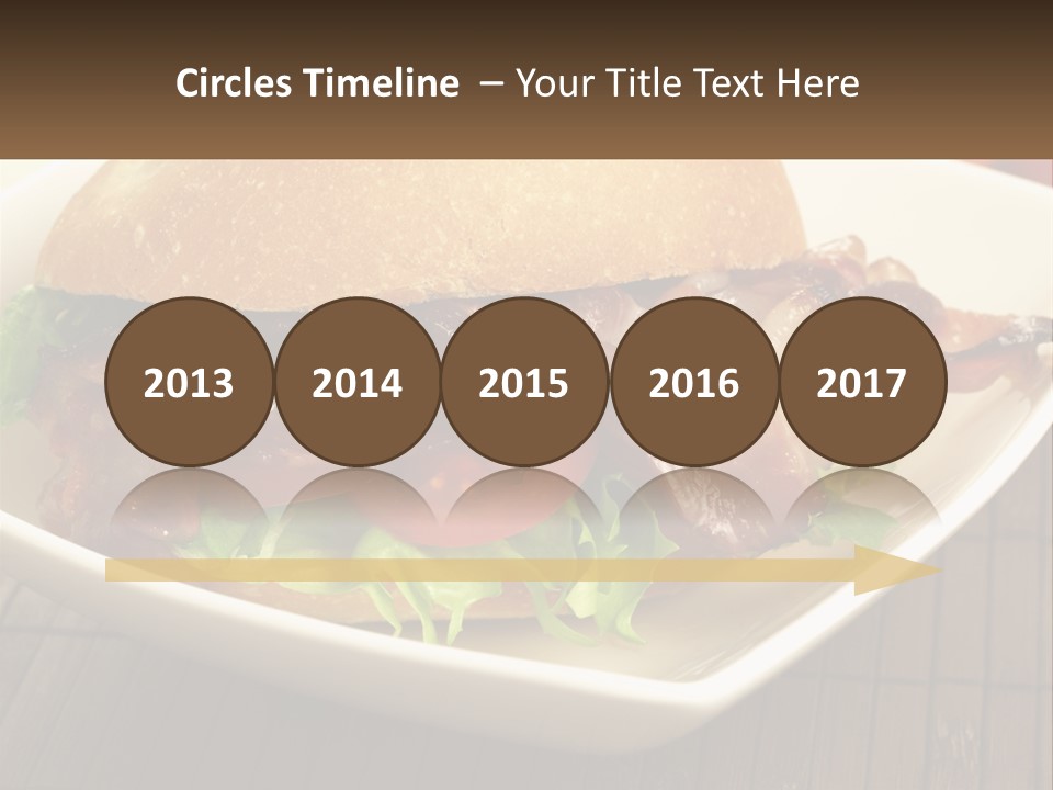 A Sandwich With Bacon And Lettuce On A Plate PowerPoint Template