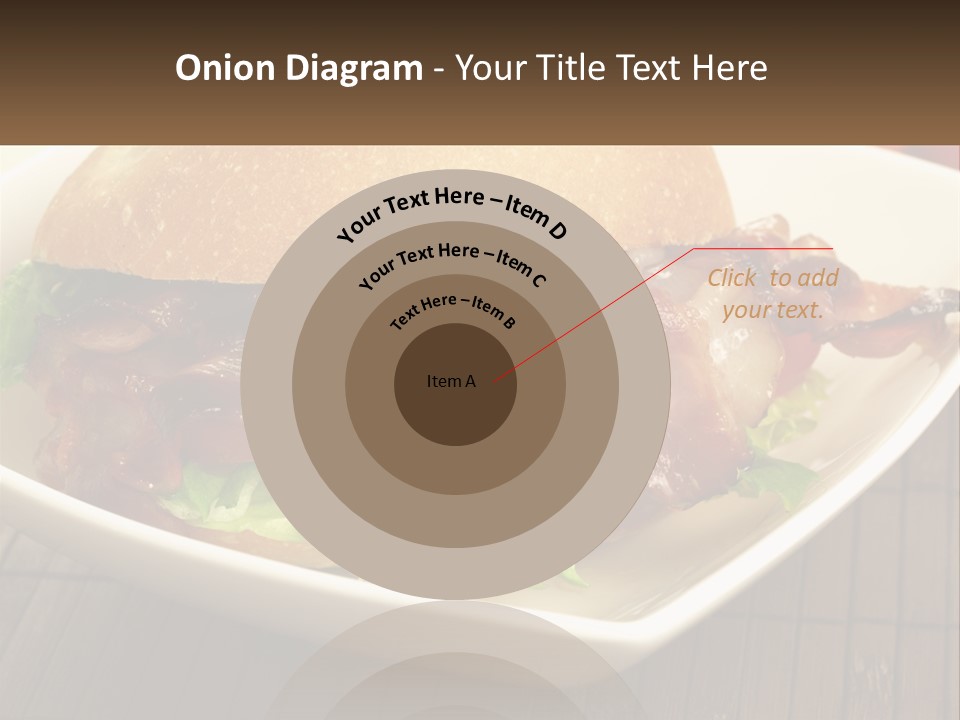 A Sandwich With Bacon And Lettuce On A Plate PowerPoint Template