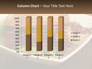A Sandwich With Bacon And Lettuce On A Plate PowerPoint Template
