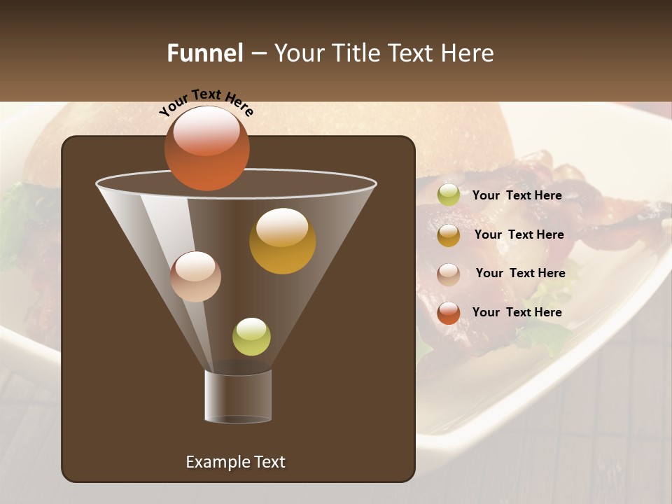 A Sandwich With Bacon And Lettuce On A Plate PowerPoint Template