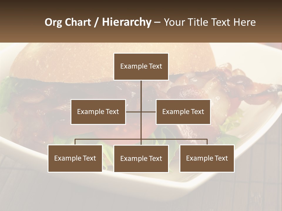 A Sandwich With Bacon And Lettuce On A Plate PowerPoint Template
