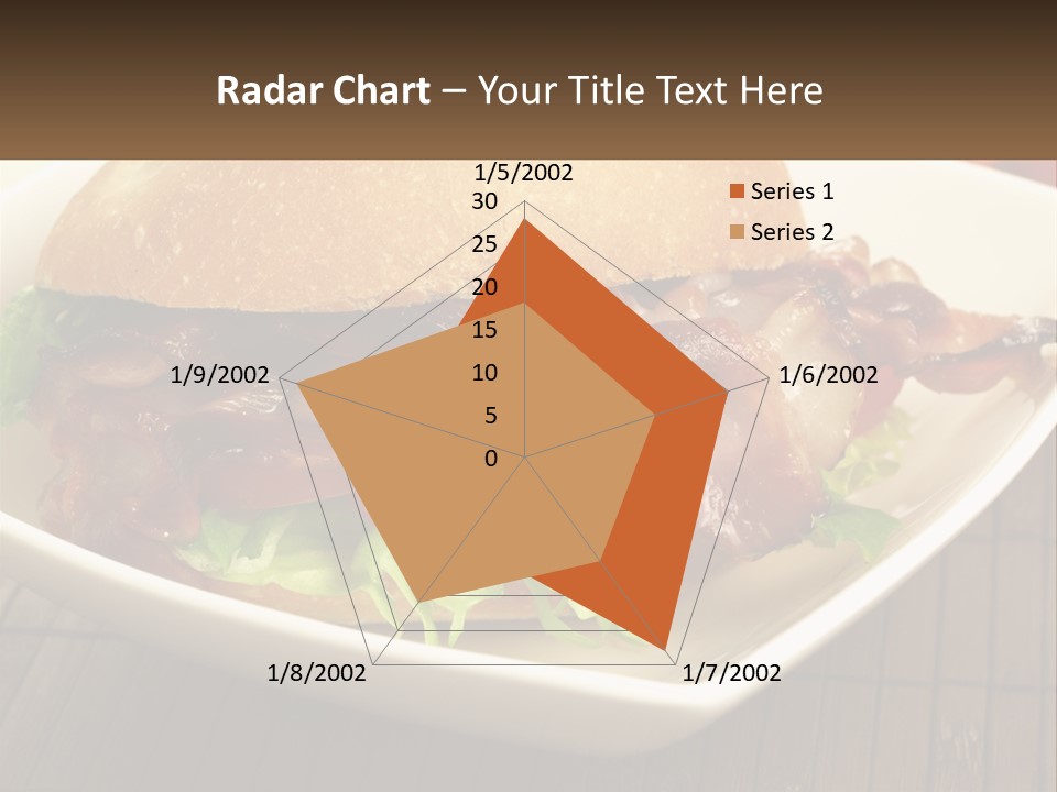 A Sandwich With Bacon And Lettuce On A Plate PowerPoint Template