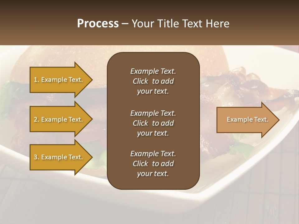 A Sandwich With Bacon And Lettuce On A Plate PowerPoint Template
