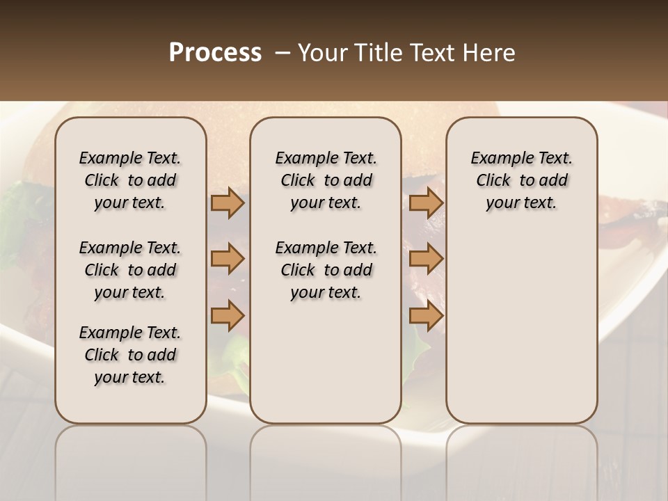 A Sandwich With Bacon And Lettuce On A Plate PowerPoint Template