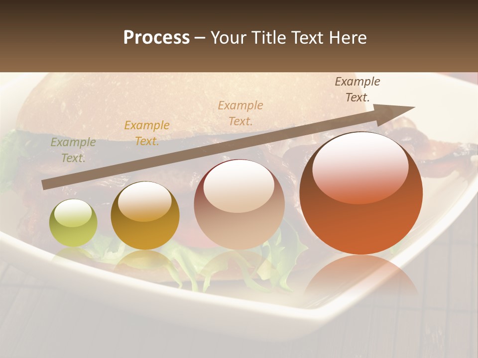 A Sandwich With Bacon And Lettuce On A Plate PowerPoint Template