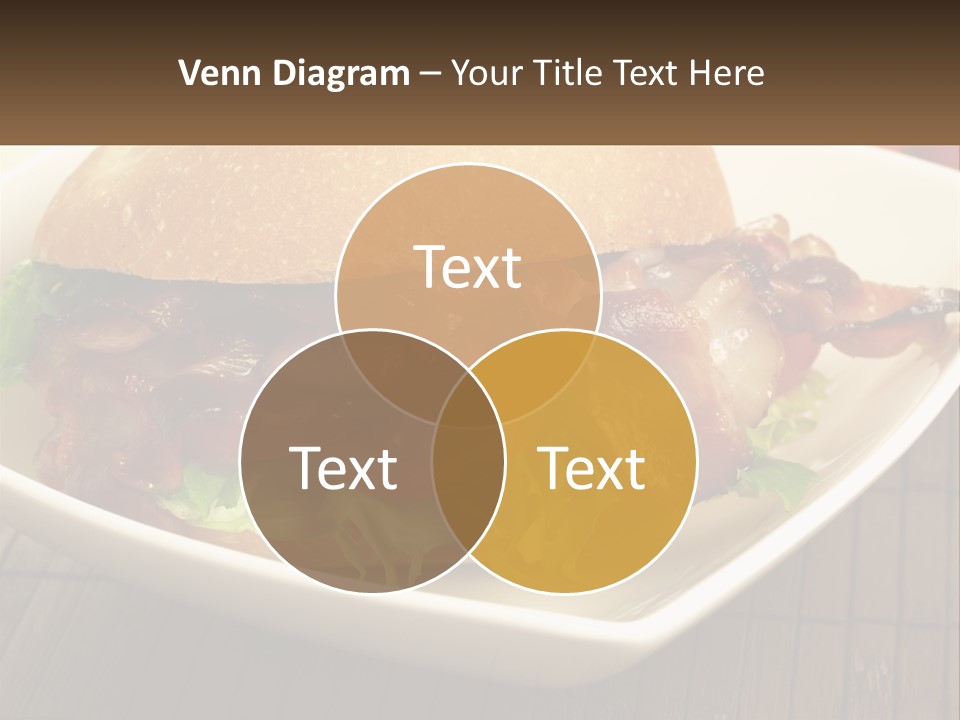 A Sandwich With Bacon And Lettuce On A Plate PowerPoint Template