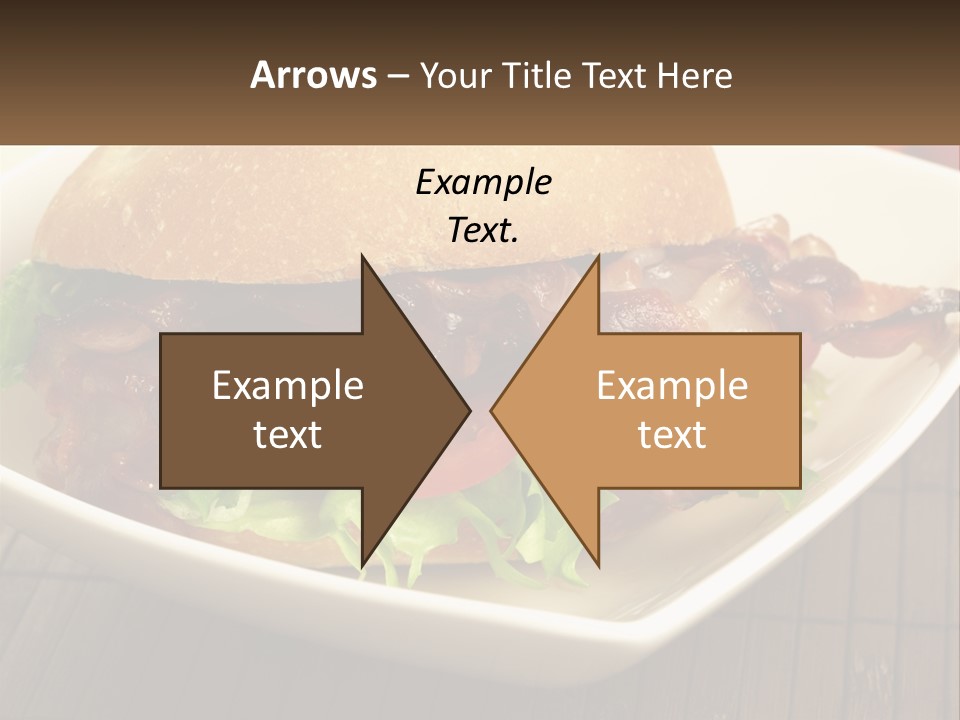 A Sandwich With Bacon And Lettuce On A Plate PowerPoint Template