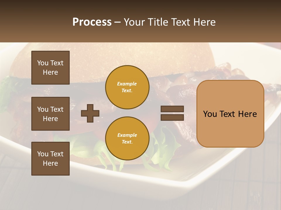 A Sandwich With Bacon And Lettuce On A Plate PowerPoint Template