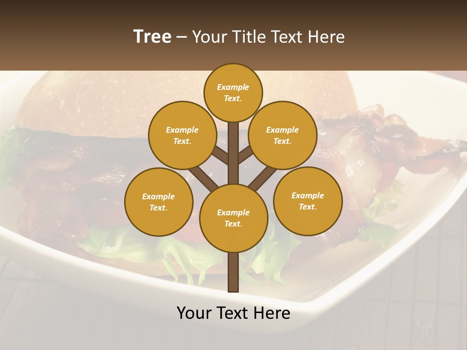 A Sandwich With Bacon And Lettuce On A Plate PowerPoint Template
