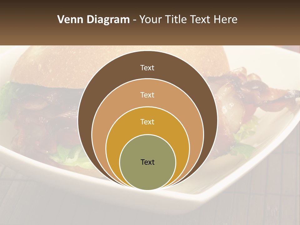 A Sandwich With Bacon And Lettuce On A Plate PowerPoint Template