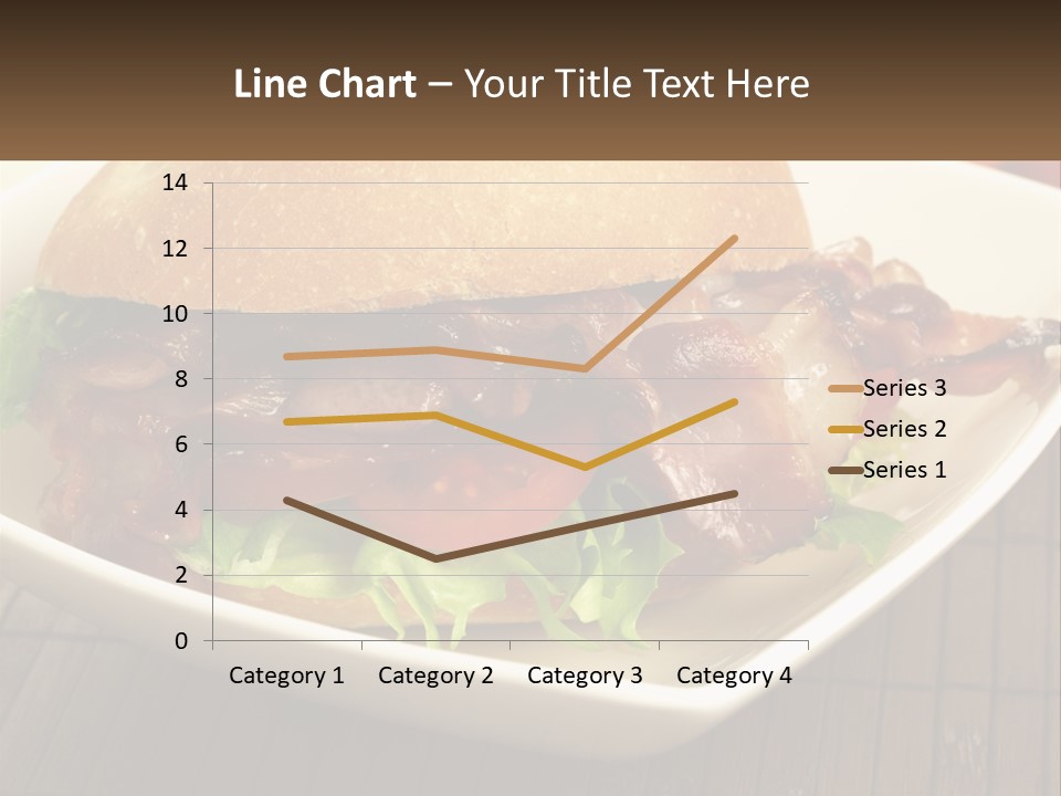 A Sandwich With Bacon And Lettuce On A Plate PowerPoint Template