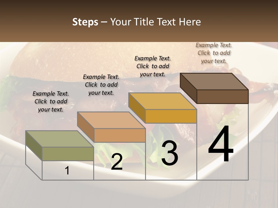 A Sandwich With Bacon And Lettuce On A Plate PowerPoint Template