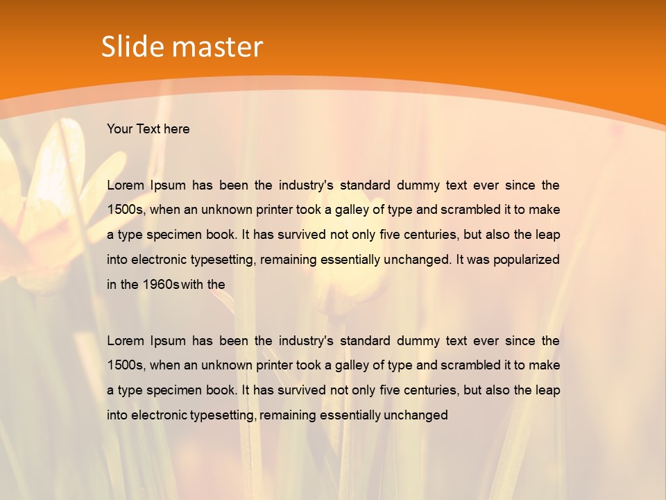 A Field Of Yellow Flowers Powerpoint Template PowerPoint Template