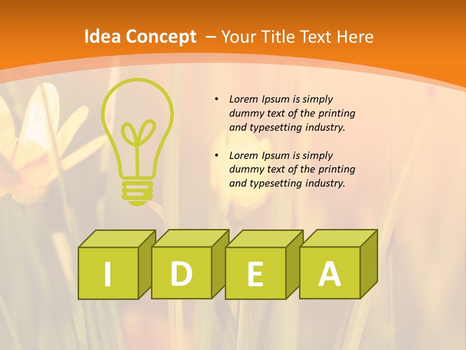 A Field Of Yellow Flowers Powerpoint Template PowerPoint Template