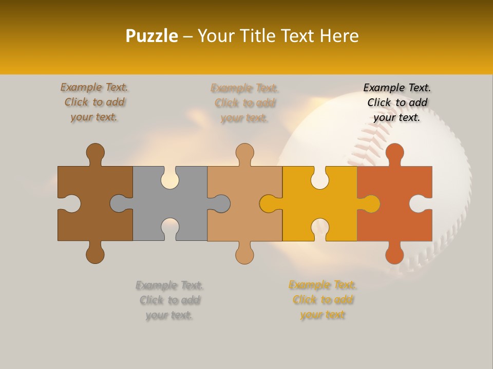 A Baseball On Fire With A Black Background PowerPoint Template