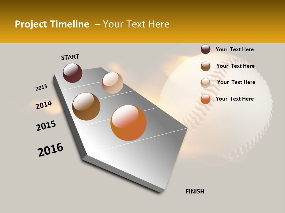 A Baseball On Fire With A Black Background PowerPoint Template