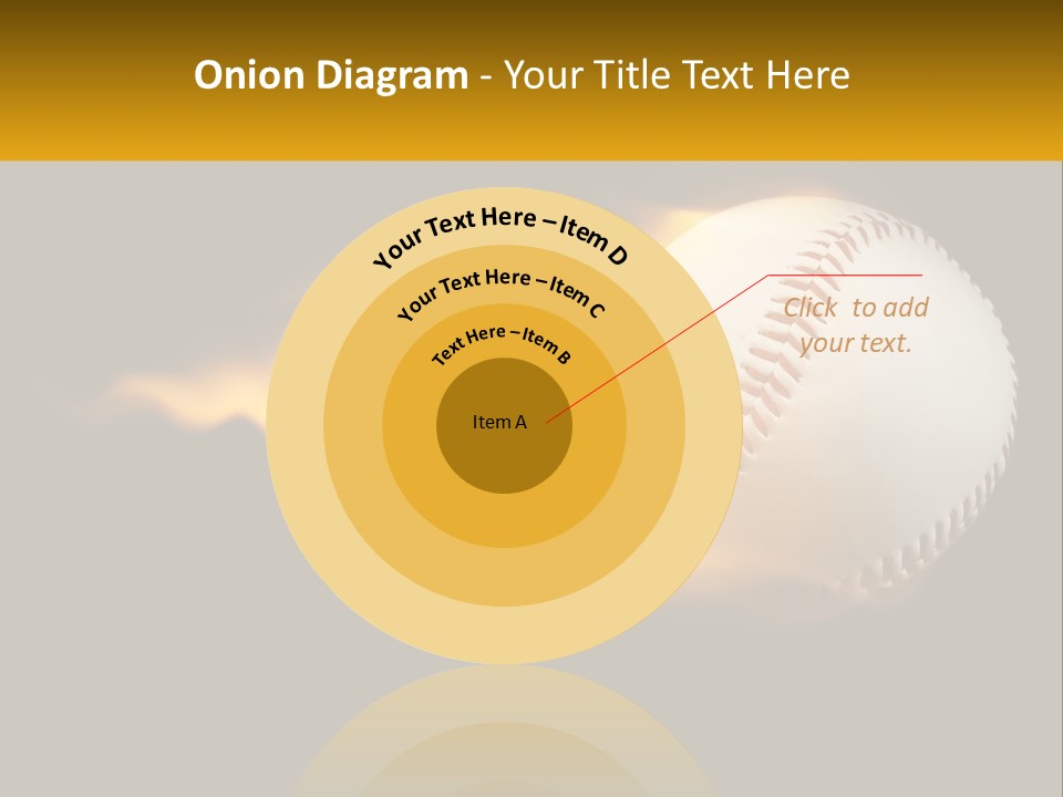 A Baseball On Fire With A Black Background PowerPoint Template