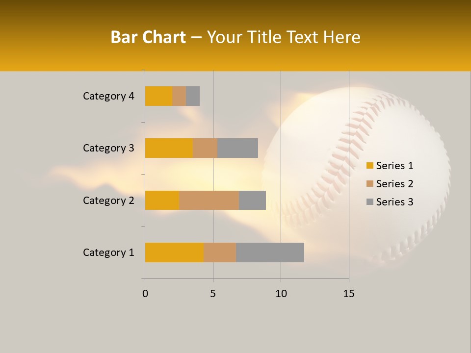 A Baseball On Fire With A Black Background PowerPoint Template