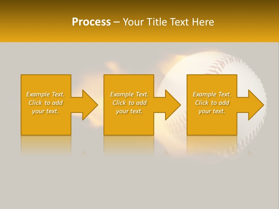 A Baseball On Fire With A Black Background PowerPoint Template