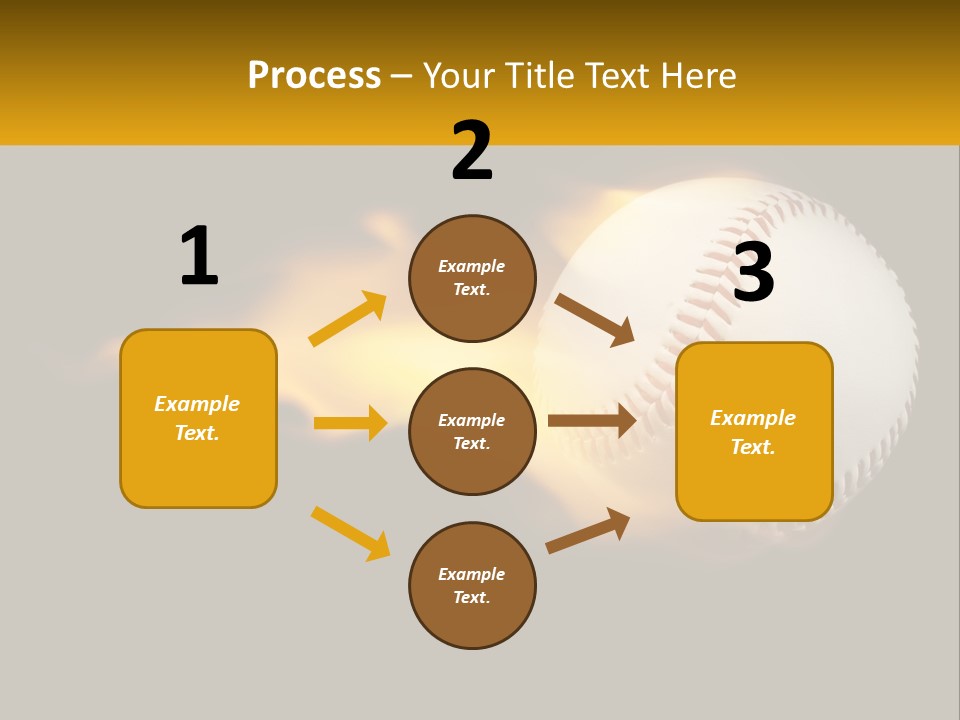 A Baseball On Fire With A Black Background PowerPoint Template