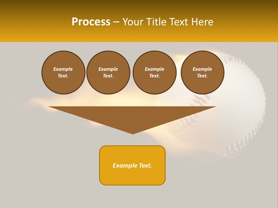 A Baseball On Fire With A Black Background PowerPoint Template
