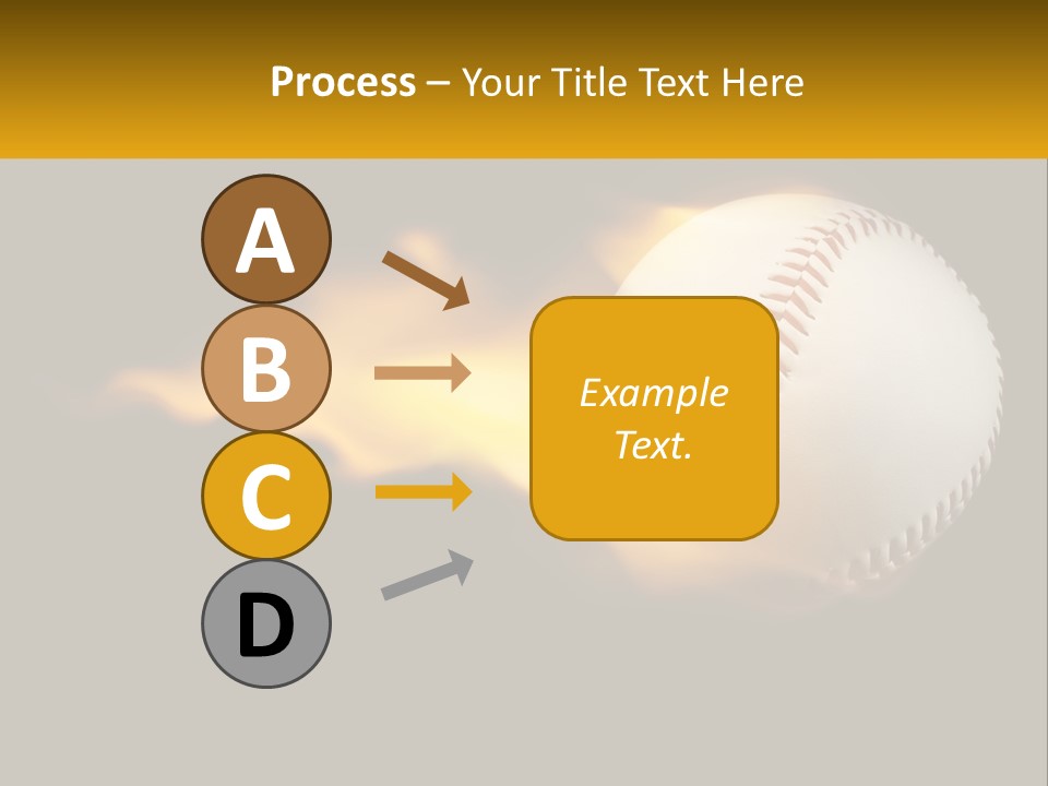A Baseball On Fire With A Black Background PowerPoint Template