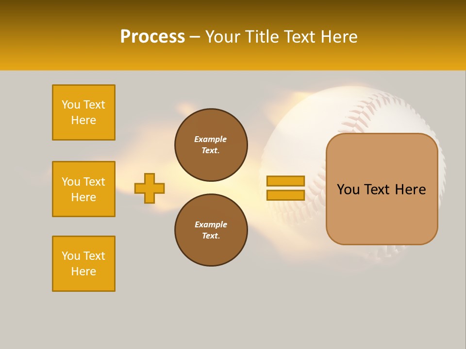 A Baseball On Fire With A Black Background PowerPoint Template
