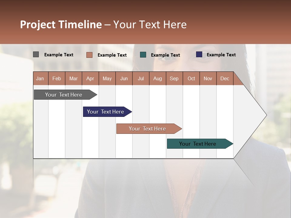 A Woman In A Business Suit Is Smiling For The Camera PowerPoint Template