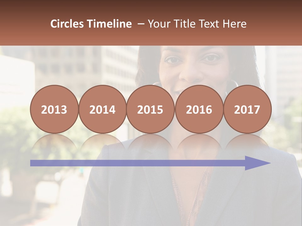 A Woman In A Business Suit Is Smiling For The Camera PowerPoint Template