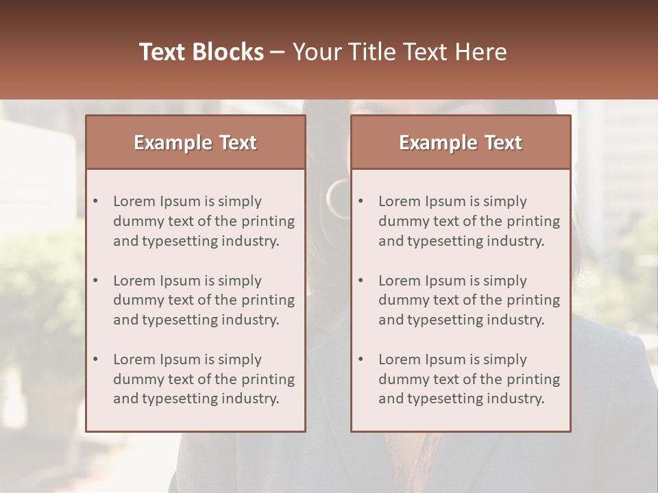 A Woman In A Business Suit Is Smiling For The Camera PowerPoint Template