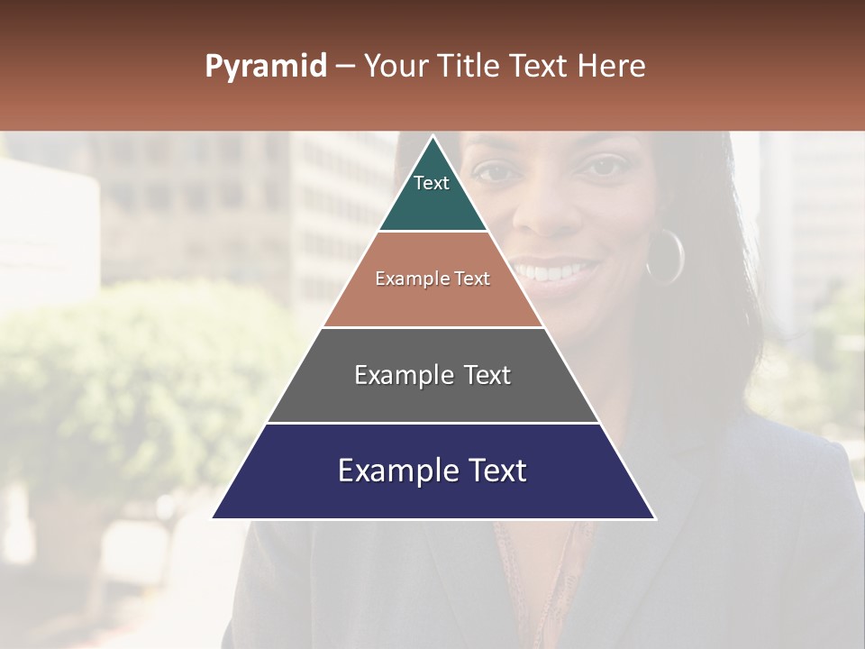 A Woman In A Business Suit Is Smiling For The Camera PowerPoint Template