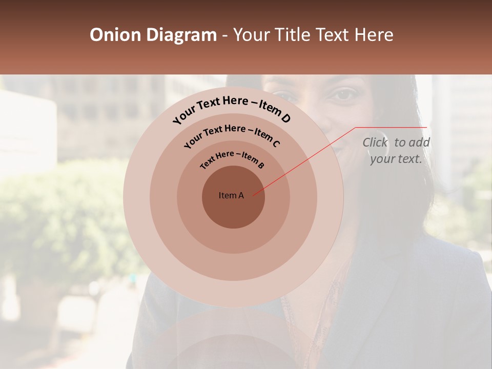 A Woman In A Business Suit Is Smiling For The Camera PowerPoint Template