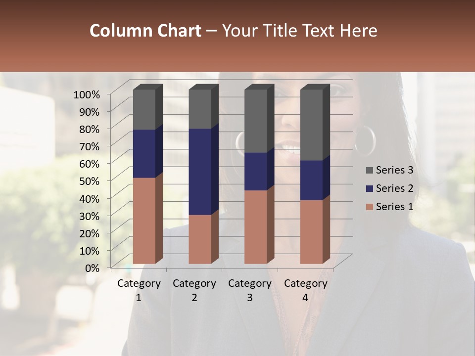 A Woman In A Business Suit Is Smiling For The Camera PowerPoint Template