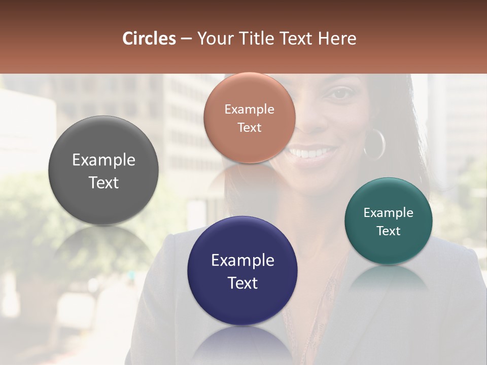 A Woman In A Business Suit Is Smiling For The Camera PowerPoint Template