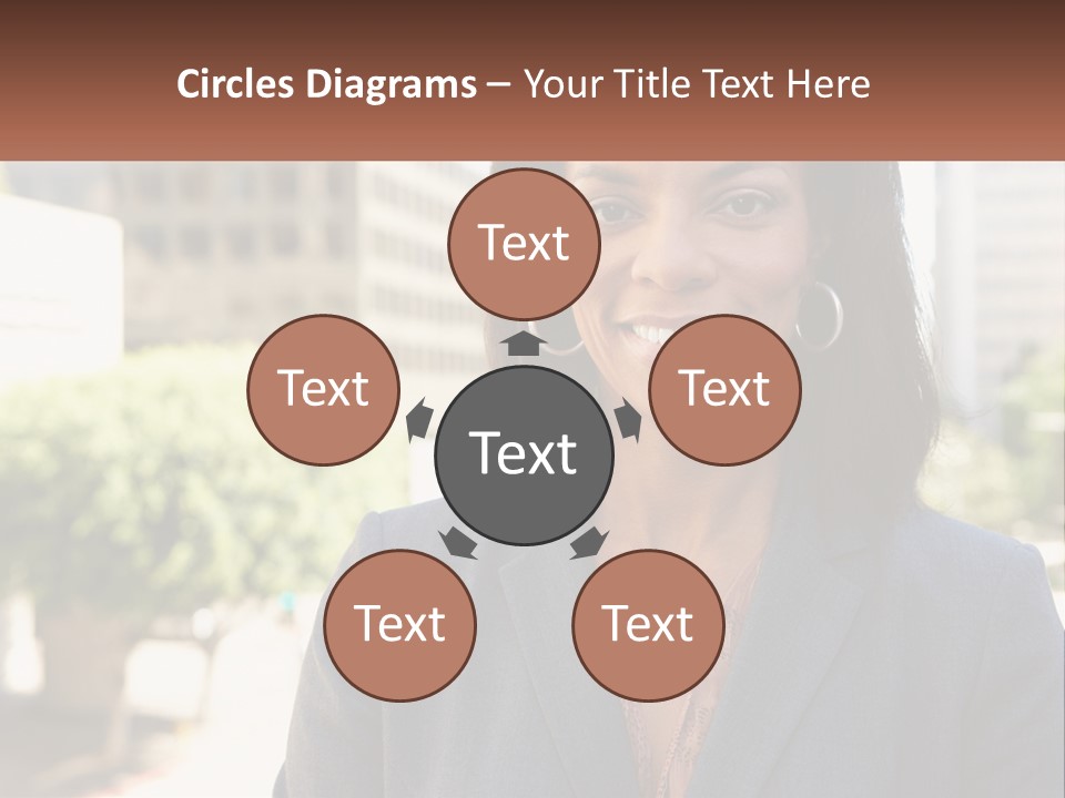 A Woman In A Business Suit Is Smiling For The Camera PowerPoint Template