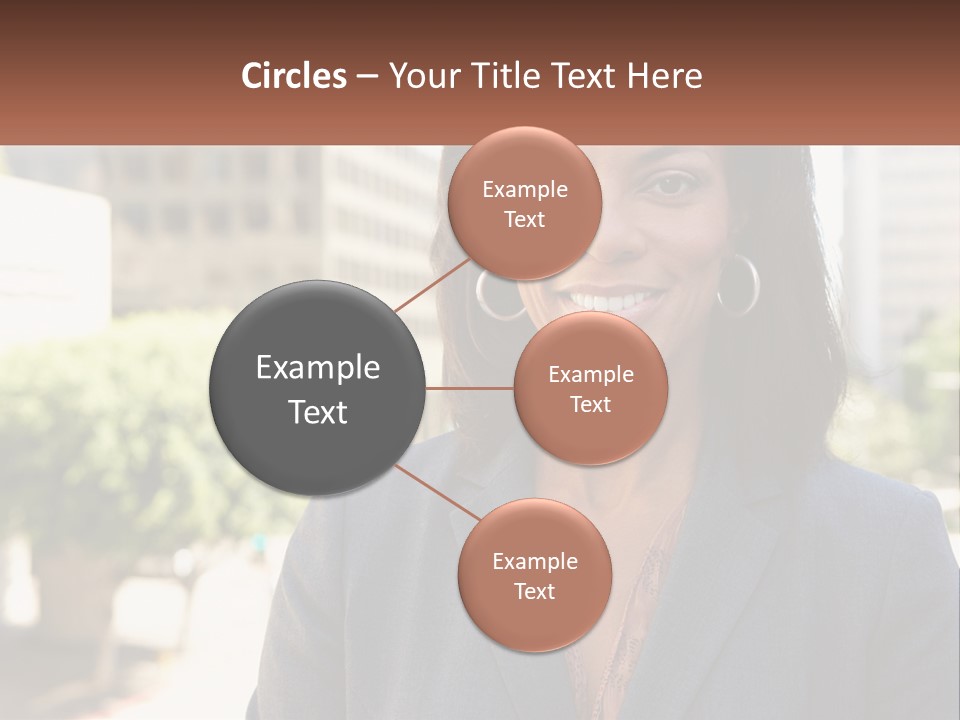 A Woman In A Business Suit Is Smiling For The Camera PowerPoint Template