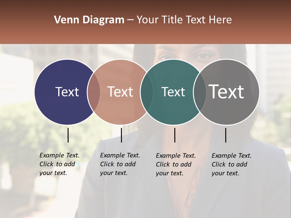 A Woman In A Business Suit Is Smiling For The Camera PowerPoint Template