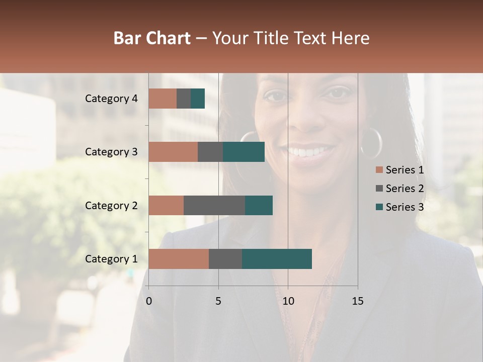 A Woman In A Business Suit Is Smiling For The Camera PowerPoint Template