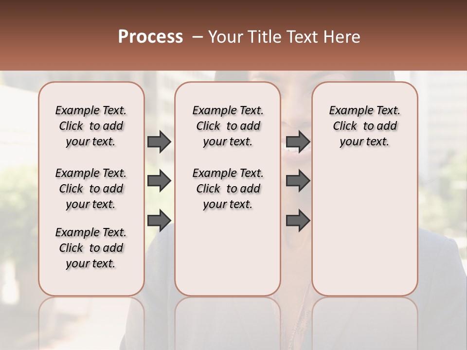 A Woman In A Business Suit Is Smiling For The Camera PowerPoint Template