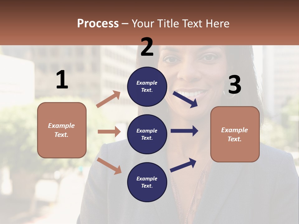 A Woman In A Business Suit Is Smiling For The Camera PowerPoint Template