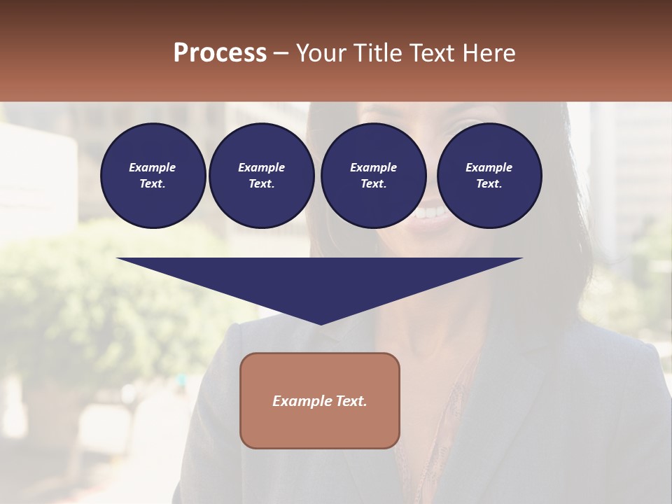 A Woman In A Business Suit Is Smiling For The Camera PowerPoint Template
