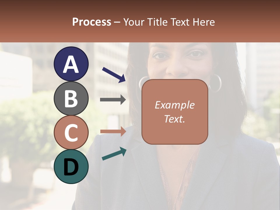 A Woman In A Business Suit Is Smiling For The Camera PowerPoint Template