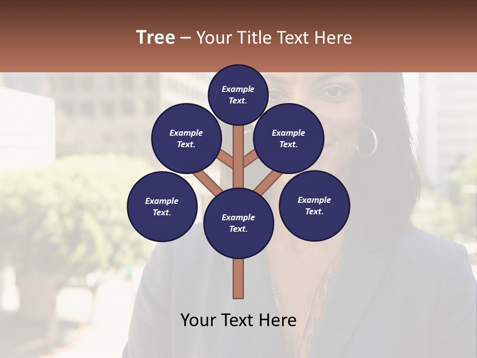 A Woman In A Business Suit Is Smiling For The Camera PowerPoint Template