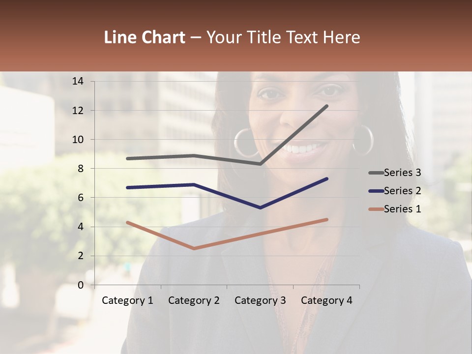 A Woman In A Business Suit Is Smiling For The Camera PowerPoint Template