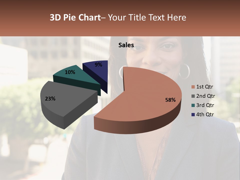 A Woman In A Business Suit Is Smiling For The Camera PowerPoint Template