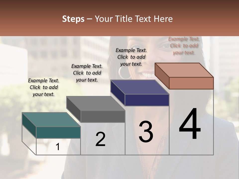 A Woman In A Business Suit Is Smiling For The Camera PowerPoint Template