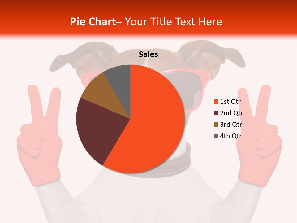 A Dog Wearing Sunglasses And Giving A Peace Sign PowerPoint Template