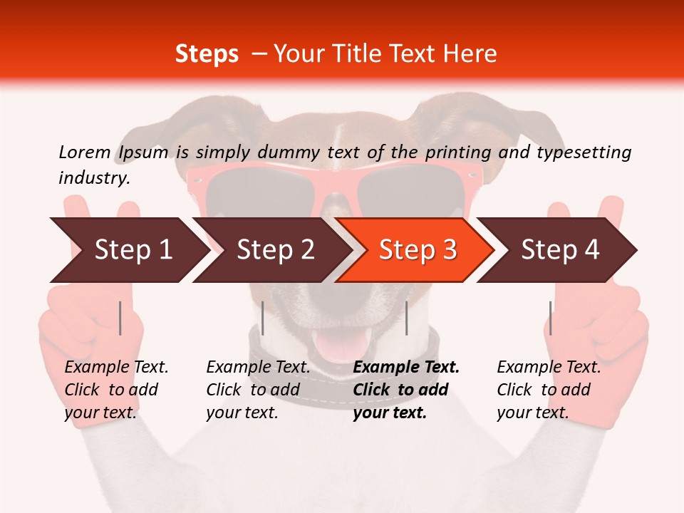 A Dog Wearing Sunglasses And Giving A Peace Sign PowerPoint Template