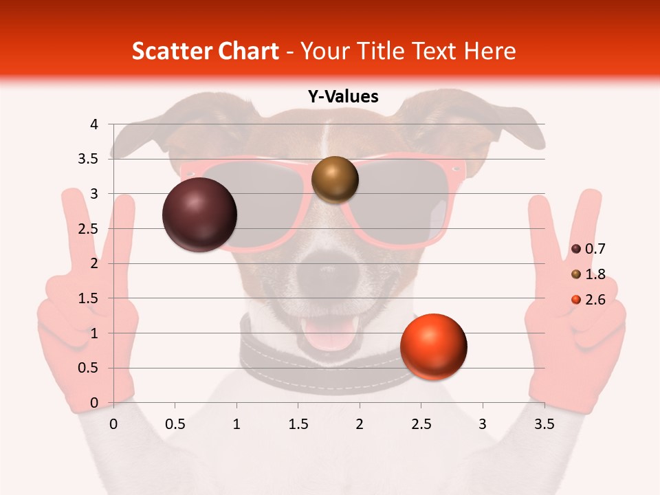 A Dog Wearing Sunglasses And Giving A Peace Sign PowerPoint Template