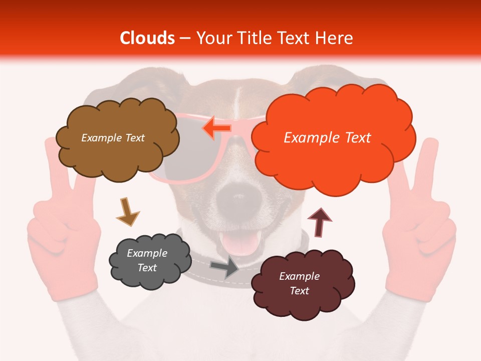 A Dog Wearing Sunglasses And Giving A Peace Sign PowerPoint Template